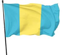 Bandiera da esterno con linee gialle blu bandiera da giardino, bandiera da gioco 3 x 5 piedi decorazioni per la casa all'aperto