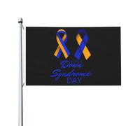 Bandiera da esterno, decorazione per feste, arazzo da parete, 3 x 5 piedi, per la giornata mondiale della sindrome di Down