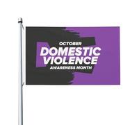 Bandiera da esterno, decorazione per feste, arazzo da parete, nastro viola da 3 x 5 piedi, per il mese di sensibilizzazione sulla violenza domestica