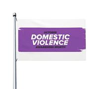 Bandiera da esterno, decorazione per feste, arazzo da parete, nastro viola da 3 x 5 piedi, per il mese di sensibilizzazione sulla violenza domestica