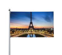 Bandiera da esterno della Torre Eiffel di Parigi in poliestere con occhielli in ottone, bandiere da 3 x 5 piedi