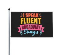 Bandiera Da Esterno I Speak Fluent Broadway Songs Banner Stagionali Con Occhielli Bandiere Per Balcone Patio Casa 90X150Cm