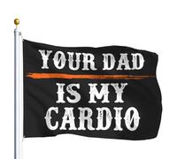 Bandiera Da Esterno Your Dad Is My Cardio Bandiere Da Cortile Stagionale Appendere Bandiere Per Celebrazione Soggiorno Decorazione 90X150Cm