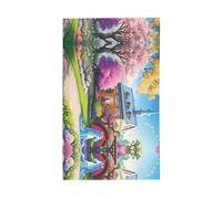 Bandiera da favola con unicorno. Bandiera decorativa per esterni 0,9 x 1,5 m, striscione verticale in poliestere. Adatto per l'uso come decorazione esterna