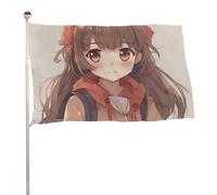 Bandiera da giardino 119,4 x 177,8 cm, bandiera da giardino per esterni Giappone anime bandiera grande con occhielli in ottone resistente allo sbiadimento bandiera per esterni per la decorazione della