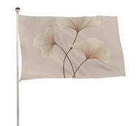 Bandiera da giardino 119,4 x 177,8 cm, con foglie di ginkgo marrone, bandiera grande con occhielli in ottone resistente allo sbiadimento, bandiera esterna per la decorazione della casa fattoria