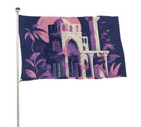 Bandiera da giardino 119,4 x 177,8 cm, per esterni, architettura tradizionale, bandiera per vacanze, grande striscione con occhielli in ottone, resistente allo sbiadimento, bandiera per esterni per la