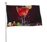 Bandiera da giardino 119,4 x 177,8 cm per esterni, bandiera classica per cocktail e vacanze, grande striscione con occhielli in ottone, resistente allo sbiadimento, bandiera esterna per la decorazione