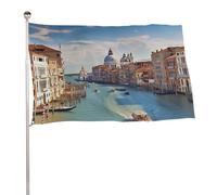 Bandiera da giardino 119,4 x 177,8 cm per esterni Canal Grande in Italia, bandiera grande con occhielli in ottone resistente allo sbiadimento, bandiera esterna per la decorazione della casa fattoria