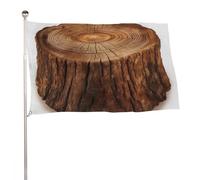 Bandiera da giardino 119,4 x 177,8 cm, per esterni, ceppo di quercia, bandiera grande con occhielli in ottone, resistente allo sbiadimento, per esterni, decorazione per la casa, fattoria, cortile