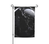 Bandiera da giardino 12 x 18 verticale doppia faccia esterna bandiera di benvenuto in marmo nero bandiera decorativa da giardino piccola bandiera da giardino in iuta per portico esterno giardini