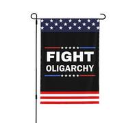 Bandiera da giardino 12x18 Fight Oligarchy, bandiere Stop The Oligarchy per decorazioni interne ed esterne, cartello da giardino