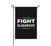 Bandiera da giardino 12x18 Fight Oligarchy, bandiere Stop The Oligarchy per decorazioni interne ed esterne, cartello da giardino