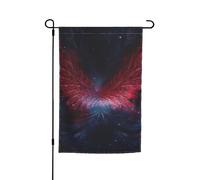 Bandiera da giardino 12x18 pollici, bandiera verticale bifacciale con piuma rossa, piccola bandiera stagionale per esterni