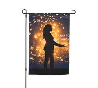 Bandiera da giardino 12x18 pollici Illumina la mia vita silhouette Bandiere verticali bifacciali piccole per esterni Bandiera stagionale