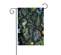 Bandiera da giardino 12x18 pollici - Qualità premium, elegante e durevole per stampe di erbe aromatiche e piante erbacee in fiore in tutte le stagioni