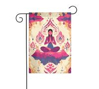 Bandiera da giardino 12x18 pollici - Qualità premium, elegante e durevole per stampe yoga e meditazione in tutte le stagioni