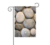 Bandiera da giardino 12x18 pollici - Qualità premium, elegante e resistente per tutte le stagioni Petoskey Stone Prints