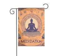 Bandiera da giardino 12x18 pollici - Qualità premium, elegante e resistente per tutte le stagioni. Stampe per meditazione yoga.