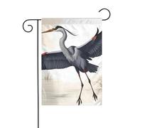 Bandiera da giardino 12x18 pollici - Qualità premium, elegante e resistente per tutte le stagioni. Stampe di uccelli in volo, gru e aironi.