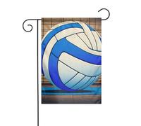 Bandiera da giardino 12x18 pollici - Qualità premium, elegante e resistente per tutte le stagioni, stampe blu da pallavolo