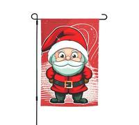 Bandiera da giardino 12x18 pollici, simpatico omino di Natale verticale, bifacciale, piccole bandiere da giardino per esterni, per prato, fiori, bandiera stagionale per cortile, casa, festa