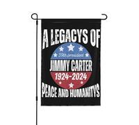 Bandiera da giardino 12x18, tributo al 39° presidente Jimmy-Carter, eredità USA, striscione bifacciale, cartello da giardino, senza asta.
