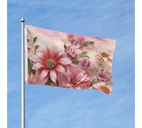 Bandiera da giardino 3 x 1,5 m bandiera da esterno bandiera verticale a doppia faccia fiori e farfalle bandiere per tutte le stagioni per cortile decorazione esterna banner segno di vacanza