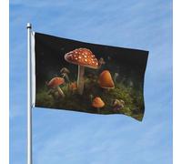 Bandiera da giardino 3 x 1,5 m bandiera da esterno bandiera verticale su entrambi i lati ragni e funghi bandiere per tutte le stagioni per cortile decorazione esterna festa banner segno