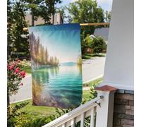 Bandiera da giardino 30,5 x 45,7 cm, a doppia faccia, per acqua esterna e paesaggi laghi, bandiere da giardino per vacanze e cortile per tutte le stagioni, decorazioni esterne per vacanze in fattoria