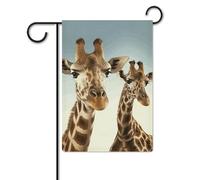 Bandiera da giardino 30,5 x 45,7 cm, a doppia faccia, per colli esterni di giraffa, bandiere da giardino per vacanze e cortile, per tutte le stagioni, decorazioni per esterni, per vacanze in fattoria