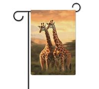 Bandiera da giardino 30,5 x 45,7 cm, a doppia faccia, per coppie all'aperto, giraffa, bandiere da giardino, per vacanze in giardino, per tutte le stagioni, decorazioni per esterni, per vacanze in