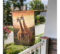 Bandiera da giardino 30,5 x 45,7 cm, a doppia faccia, per coppie all'aperto, giraffa, bandiere da giardino, per vacanze in giardino, per tutte le stagioni, decorazioni per esterni, per vacanze in