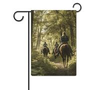 Bandiera da giardino 30,5 x 45,7 cm, a doppia faccia, per equitazione all'aperto sui sentieri, bandiere da giardino, per tutte le stagioni, decorazioni per esterni, bandiera per vacanze in fattoria