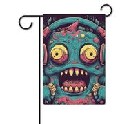 Bandiera da giardino 30,5 x 45,7 cm, a doppia faccia, per esterni, amore, musica, mostro, bandiere da giardino, per tutte le stagioni, decorazioni per esterni, per vacanze in fattoria