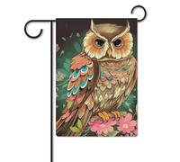Bandiera da giardino 30,5 x 45,7 cm, a doppia faccia, per esterni, anime, gufo, bandiere da giardino, per tutte le stagioni, decorazioni per esterni, per vacanze in fattoria
