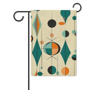 Bandiera da giardino 30,5 x 45,7 cm, a doppia faccia, per esterni, bandiere geometriche da giardino di metà secolo, bandiera per tutte le stagioni, decorazioni per esterni, per vacanze in fattoria