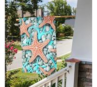 Bandiera da giardino 30,5 x 45,7 cm, a doppia faccia, per esterni, belle bandiere da giardino con stelle marine, per tutte le stagioni, decorazioni per esterni, per vacanze in fattoria