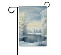 Bandiera da giardino 30,5 x 45,7 cm, a doppia faccia, per esterni, belle bandiere da giardino invernali, per tutte le stagioni, decorazioni per esterni, per vacanze in fattoria