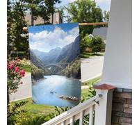 Bandiera da giardino 30,5 x 45,7 cm, a doppia faccia, per esterni, belle montagne, bandiere da giardino, vacanze, cortile, per tutte le stagioni, decorazioni per esterni, per vacanze in fattoria