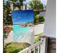 Bandiera da giardino 30,5 x 45,7 cm, a doppia faccia, per esterni, belle spiagge, bandiere da giardino, per vacanze in giardino, per tutte le stagioni, decorazioni per esterni, per vacanze in fattoria