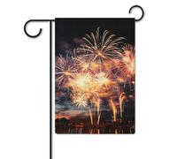 Bandiera da giardino 30,5 x 45,7 cm, a doppia faccia, per esterni, bellissimi fuochi d'artificio, bandiere da giardino per vacanze in giardino, per tutte le stagioni, decorazioni per esterni, per