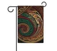 Bandiera da giardino 30,5 x 45,7 cm, a doppia faccia, per esterni, color foglia di tè scuro, immagini HD, bandiere da giardino per vacanze in giardino, per tutte le stagioni, decorazioni esterne per