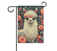 Bandiera da giardino 30,5 x 45,7 cm, a doppia faccia, per esterni, con grazioso lama, bandiere da giardino floreali, per tutte le stagioni, decorazioni per esterni, per vacanze in fattoria