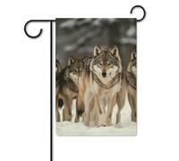 Bandiera da giardino 30,5 x 45,7 cm, a doppia faccia, per esterni, confezione di lupi, bandiere da giardino, per vacanze in giardino, per tutte le stagioni, decorazioni per esterni, per vacanze in