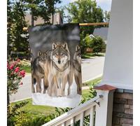 Bandiera da giardino 30,5 x 45,7 cm, a doppia faccia, per esterni, confezione di lupi, bandiere da giardino, per vacanze in giardino, per tutte le stagioni, decorazioni per esterni, per vacanze in