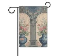 Bandiera da giardino 30,5 x 45,7 cm, a doppia faccia, per esterni, due paia di vasi, bandiere da giardino per vacanze e cortile, per tutte le stagioni, decorazioni per esterni, per vacanze in fattoria