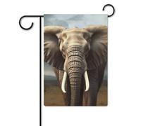 Bandiera da giardino 30,5 x 45,7 cm, a doppia faccia, per esterni, elefanti, bandiere da giardino, per tutte le stagioni, decorazioni per esterni, per vacanze in fattoria