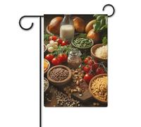 Bandiera da giardino 30,5 x 45,7 cm, a doppia faccia, per esterni, fattoria, cibo, immagini, bandiere da giardino, vacanze, cortile, per tutte le stagioni, decorazioni per esterni, per vacanze in