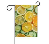 Bandiera da giardino 30,5 x 45,7 cm, a doppia faccia, per esterni, fette di frutta, immagini, bandiere da giardino, vacanze, cortile, per tutte le stagioni, decorazioni per esterni, per vacanze in